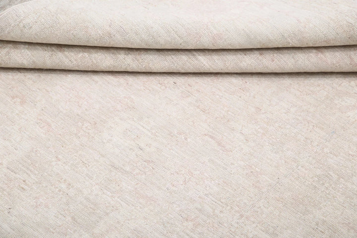Ivory Afghan Serenity Rug 8' 2" x 10' 1" Hand-Knotted | No. AT63273