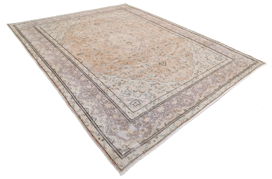 Grey Persian Vintage Rug 9' 6" x 11' 11" Hand-Knotted | No. AT63299