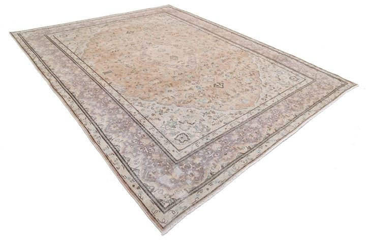 Grey Persian Vintage Rug 9' 6" x 11' 11" Hand-Knotted | No. AT63299