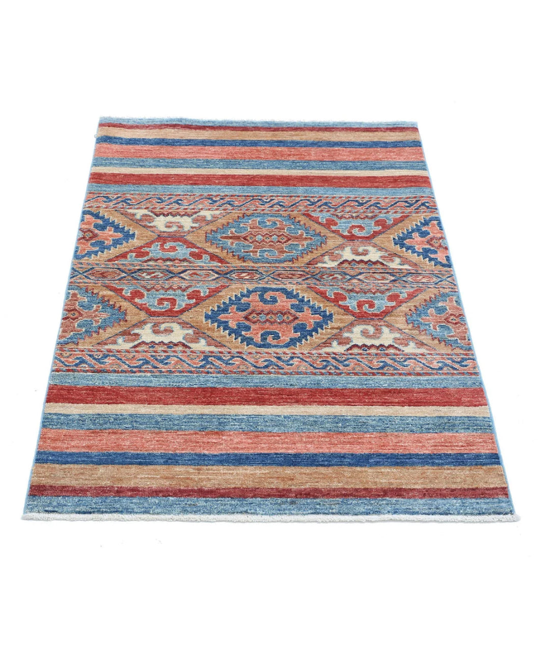 Afghan Khurjeen Rug 2' 8" x 3' 10" Hand-Knotted | No. AT63329