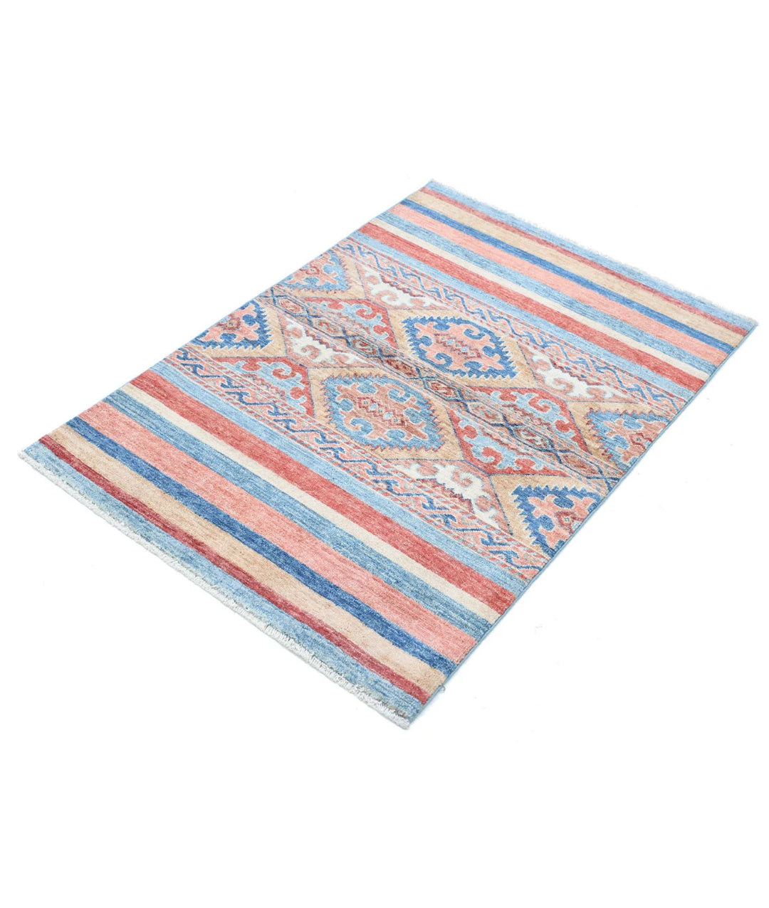 Afghan Khurjeen Rug 2' 8" x 3' 10" Hand-Knotted | No. AT63329