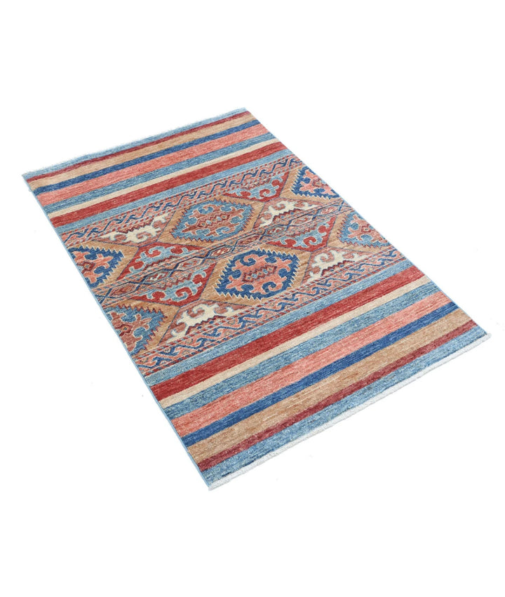 Afghan Khurjeen Rug 2' 8" x 3' 10" Hand-Knotted | No. AT63329