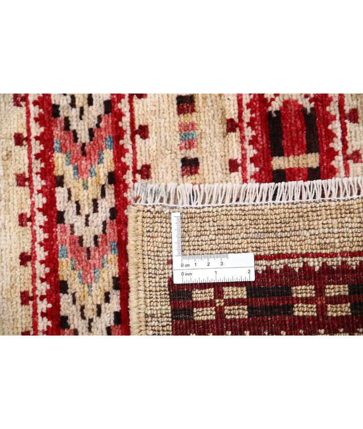 Afghan Modcar Rug 5' 0" x 6' 6" Hand-Knotted | No. AT63412