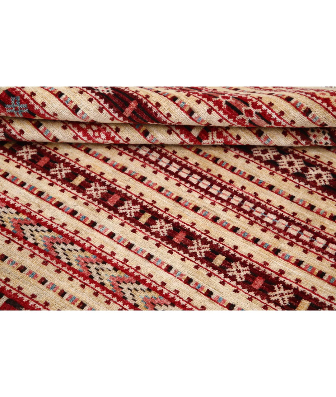 Afghan Modcar Rug 5' 0" x 6' 6" Hand-Knotted | No. AT63412