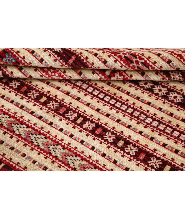 Afghan Modcar Rug 5' 0" x 6' 6" Hand-Knotted | No. AT63412