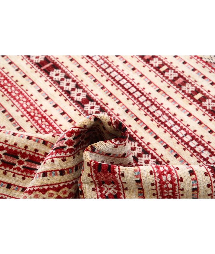 Afghan Modcar Rug 5' 0" x 6' 6" Hand-Knotted | No. AT63412