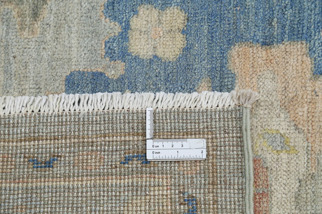 Grey Afghan Oushak Rug 10' 0" x 13' 3" Hand-Knotted | No. AT63424
