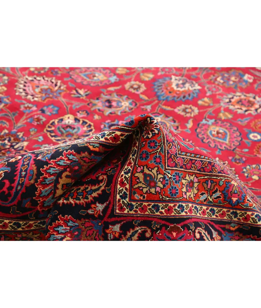 Persian Mashad Sheikh Borangi Rug 10' 11" x 16' 2" Hand-Knotted | No. AT63428