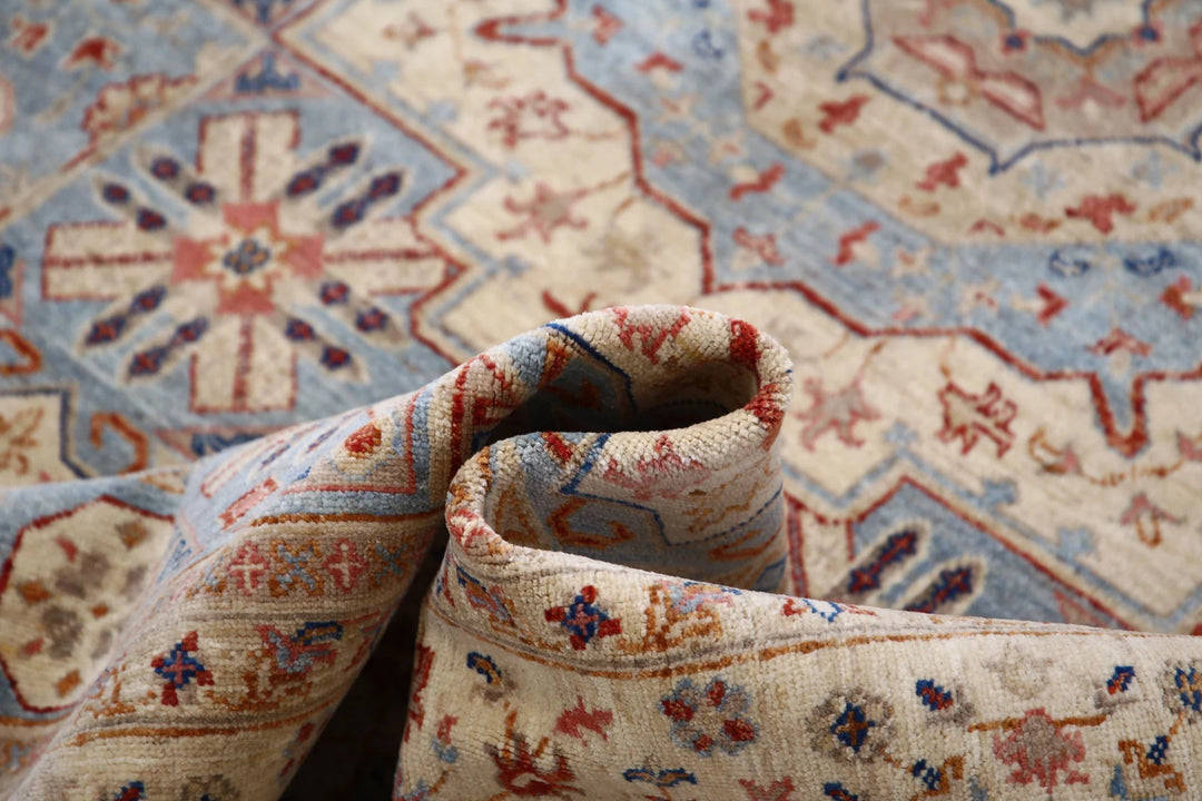 Afghan Ziegler Rug 7' 1" x 10' 2" Hand-Knotted | No. AT63450
