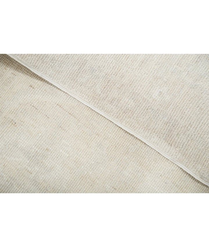Ivory Afghan Oushak Rug 10' 0" x 13' 7" Hand-Knotted | No. AT63453