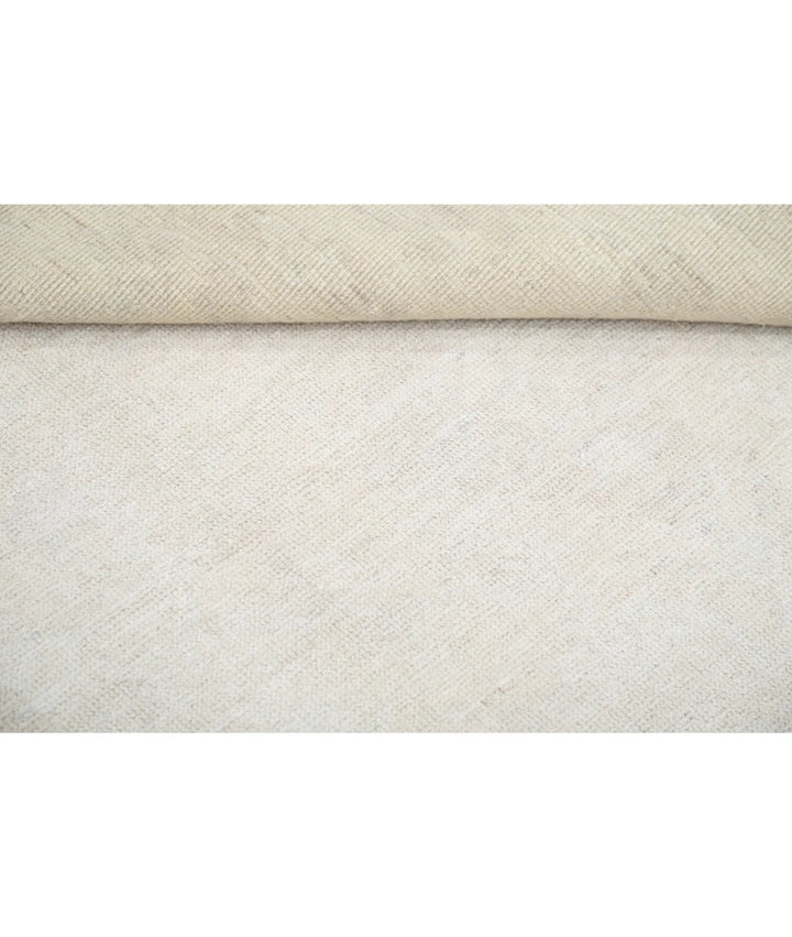 Ivory Afghan Oushak Rug 10' 0" x 13' 7" Hand-Knotted | No. AT63453