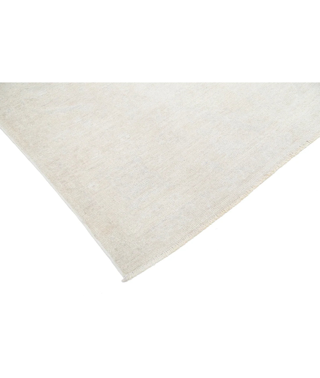 Ivory Afghan Oushak Rug 10' 0" x 13' 7" Hand-Knotted | No. AT63453
