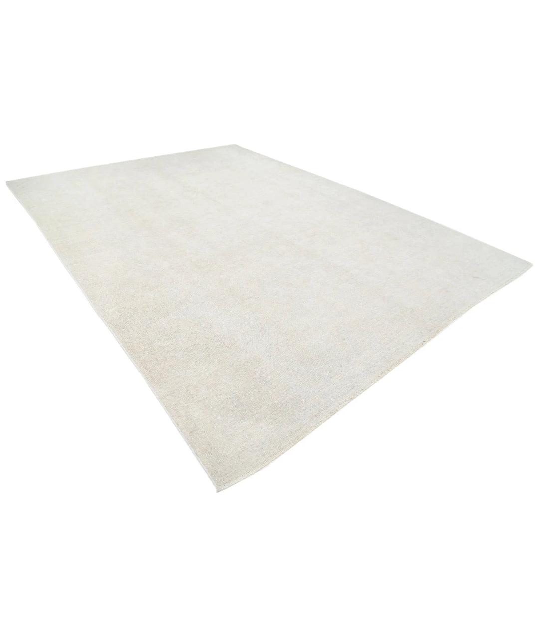 Ivory Afghan Oushak Rug 10' 0" x 13' 7" Hand-Knotted | No. AT63453