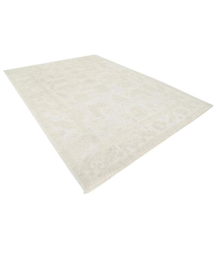 Ivory Afghan Oushak Rug 8' 10" x 11' 9" Hand-Knotted | No. AT63466