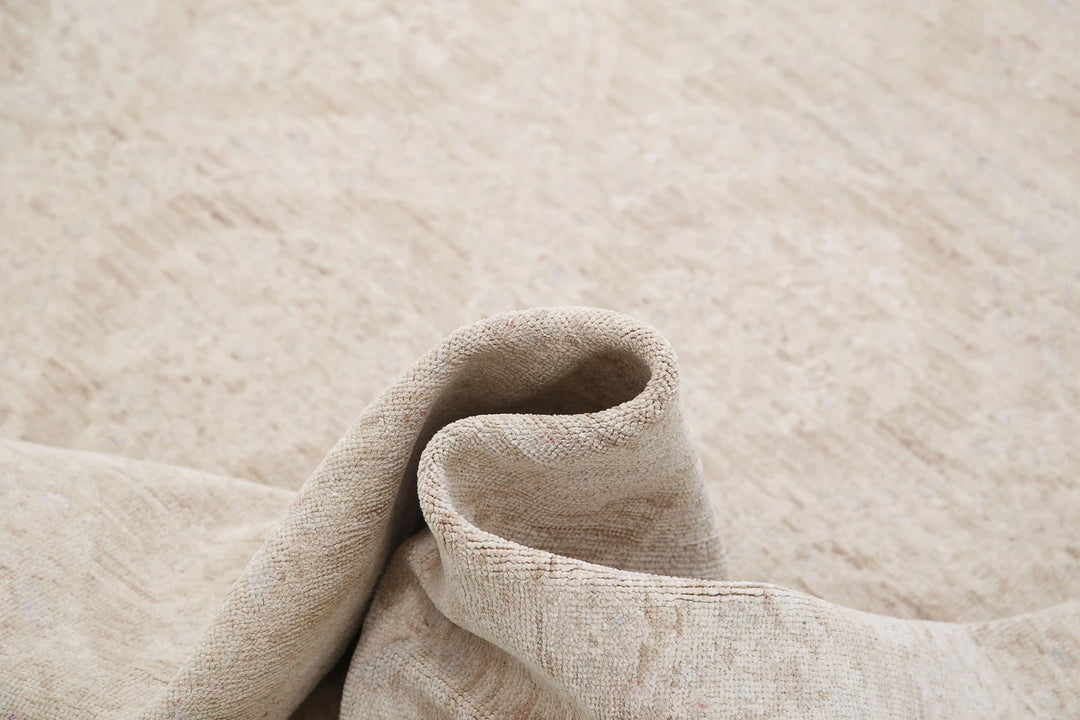 Ivory Afghan Serenity Rug 8' 8" x 11' 8" Hand-Knotted | No. AT63549