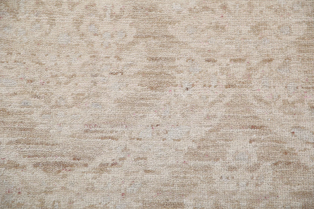 Ivory Afghan Serenity Rug 8' 8" x 11' 8" Hand-Knotted | No. AT63549