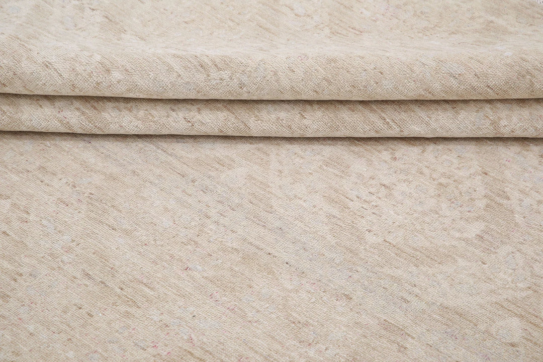 Ivory Afghan Serenity Rug 8' 8" x 11' 8" Hand-Knotted | No. AT63549