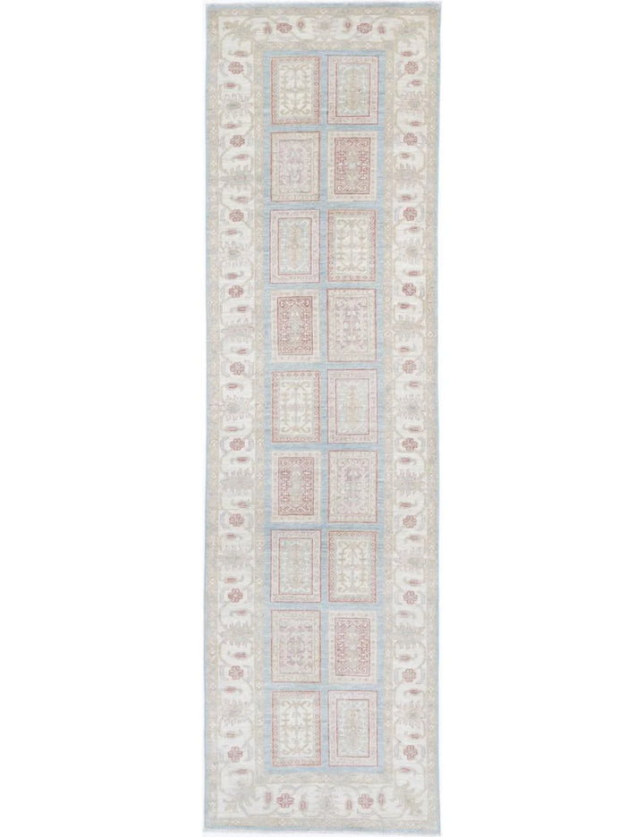 Afghan Bakhtiari Runner Rug 2' 7" x 10' 1" Hand-Knotted | No. AT63648