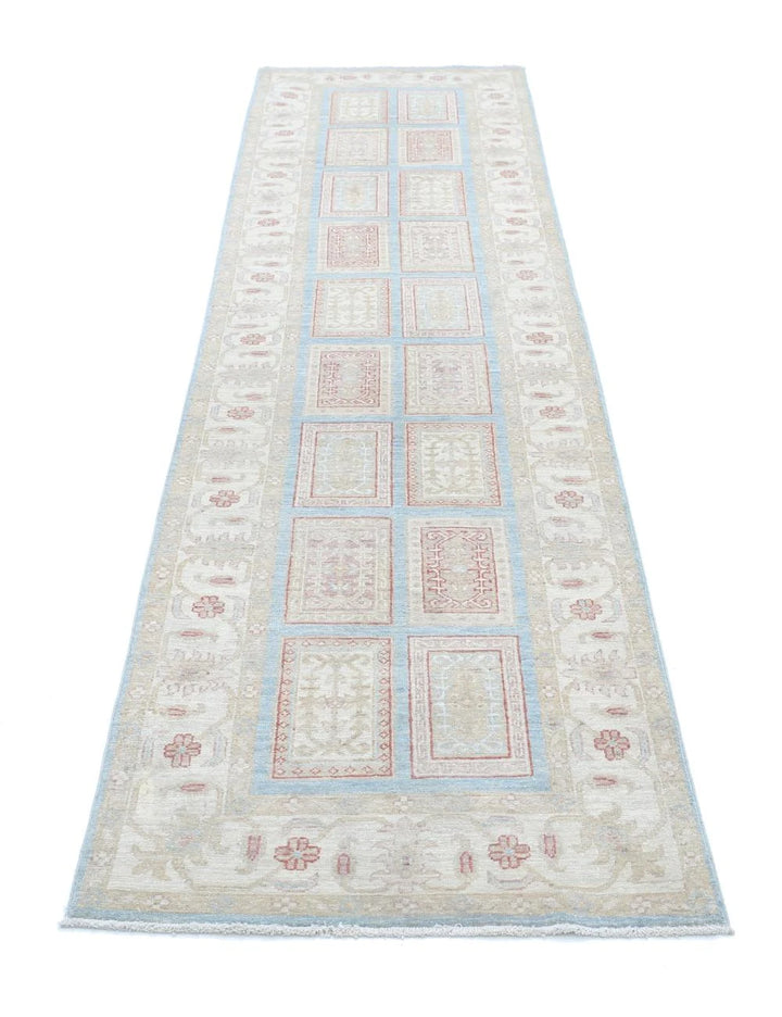 Afghan Bakhtiari Runner Rug 2' 7" x 10' 1" Hand-Knotted | No. AT63648