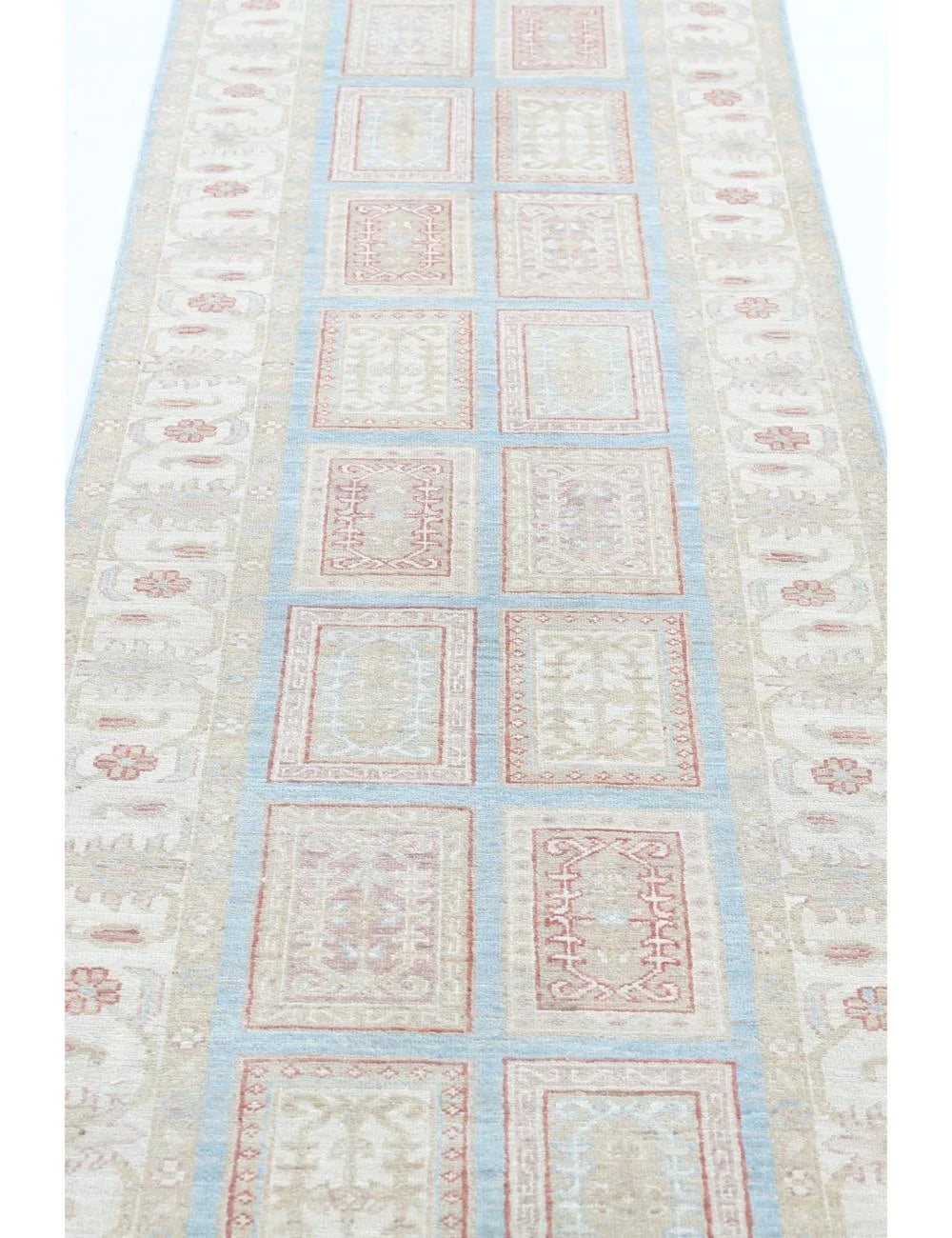 Afghan Bakhtiari Runner Rug 2' 7" x 10' 1" Hand-Knotted | No. AT63648