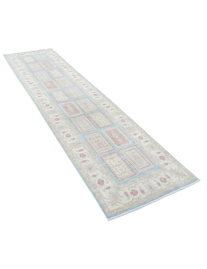 Afghan Bakhtiari Runner Rug 2' 7" x 10' 1" Hand-Knotted | No. AT63648
