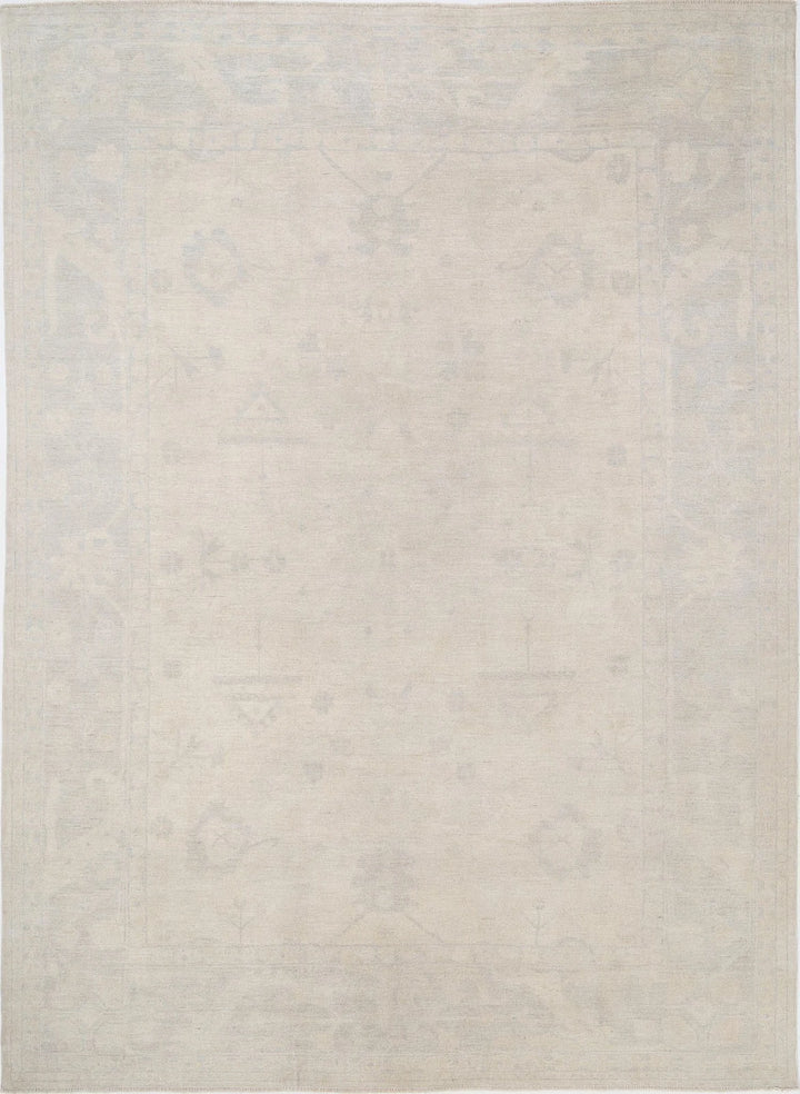 Afghan Oushak Rug 10' 6" x 13' 11" Hand-Knotted | No. AT63862