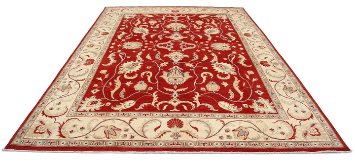 Rust Afghan Oriental Rug 8'10" x 12'2" Hand-Knotted | No. AT63885