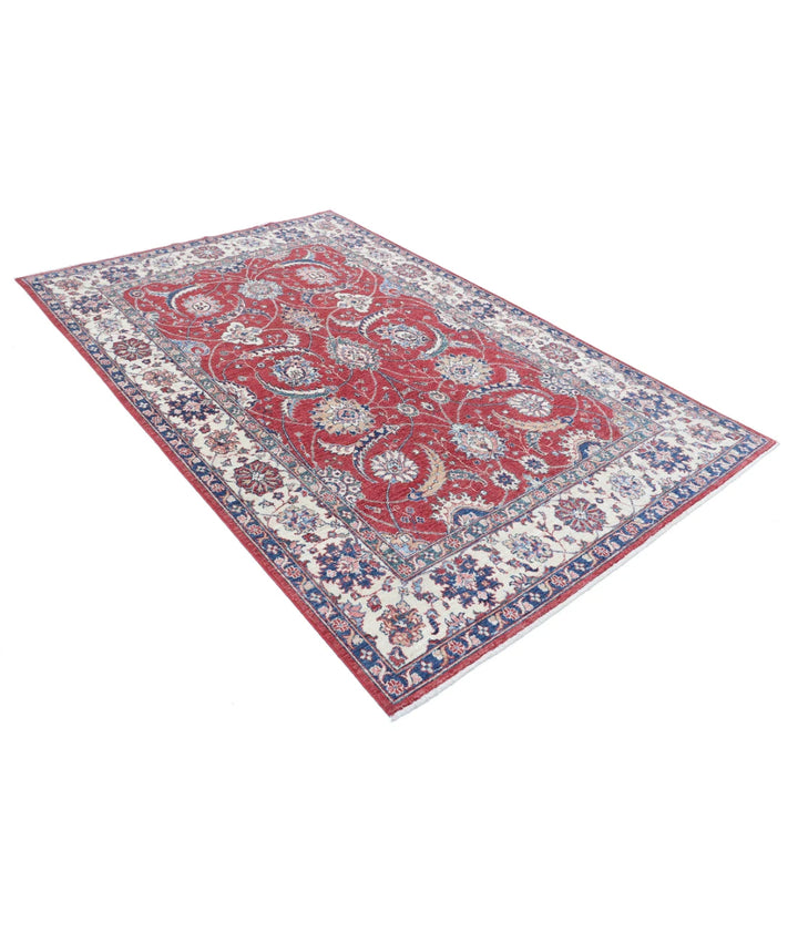 Afghan Ziegler Farhan Rug 5' 4" x 8' 0" Hand-Knotted | No. AT63954