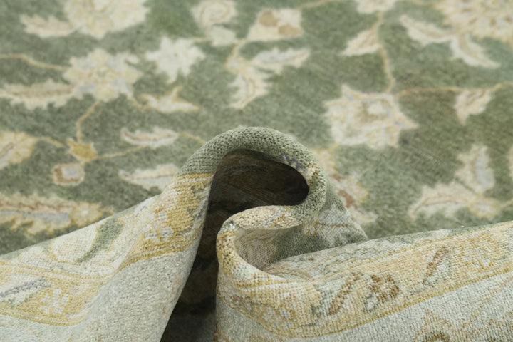 Indian Ziegler Rug 7' 6" x 9' 9" Hand-Knotted | No. AT64042