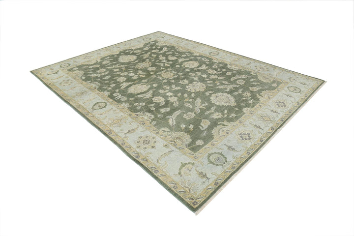 Indian Ziegler Rug 7' 6" x 9' 9" Hand-Knotted | No. AT64042
