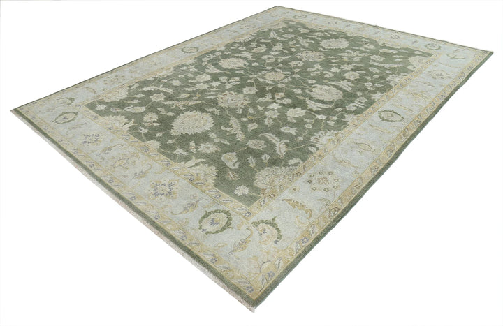 Indian Ziegler Rug 7' 6" x 9' 9" Hand-Knotted | No. AT64042
