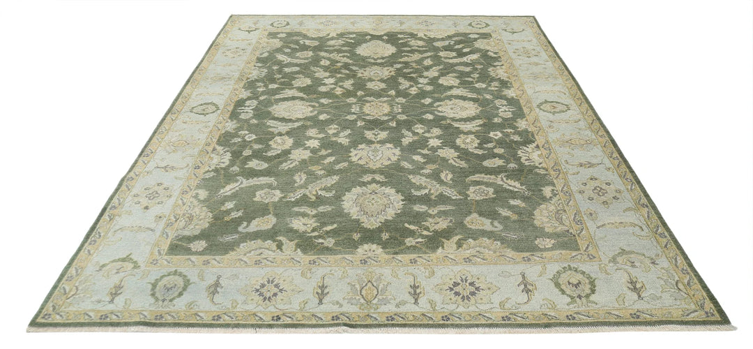 Indian Ziegler Rug 7' 6" x 9' 9" Hand-Knotted | No. AT64042