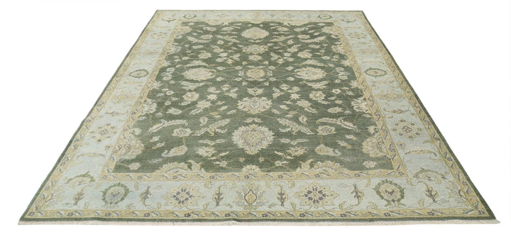 Indian Ziegler Rug 7' 6" x 9' 9" Hand-Knotted | No. AT64042