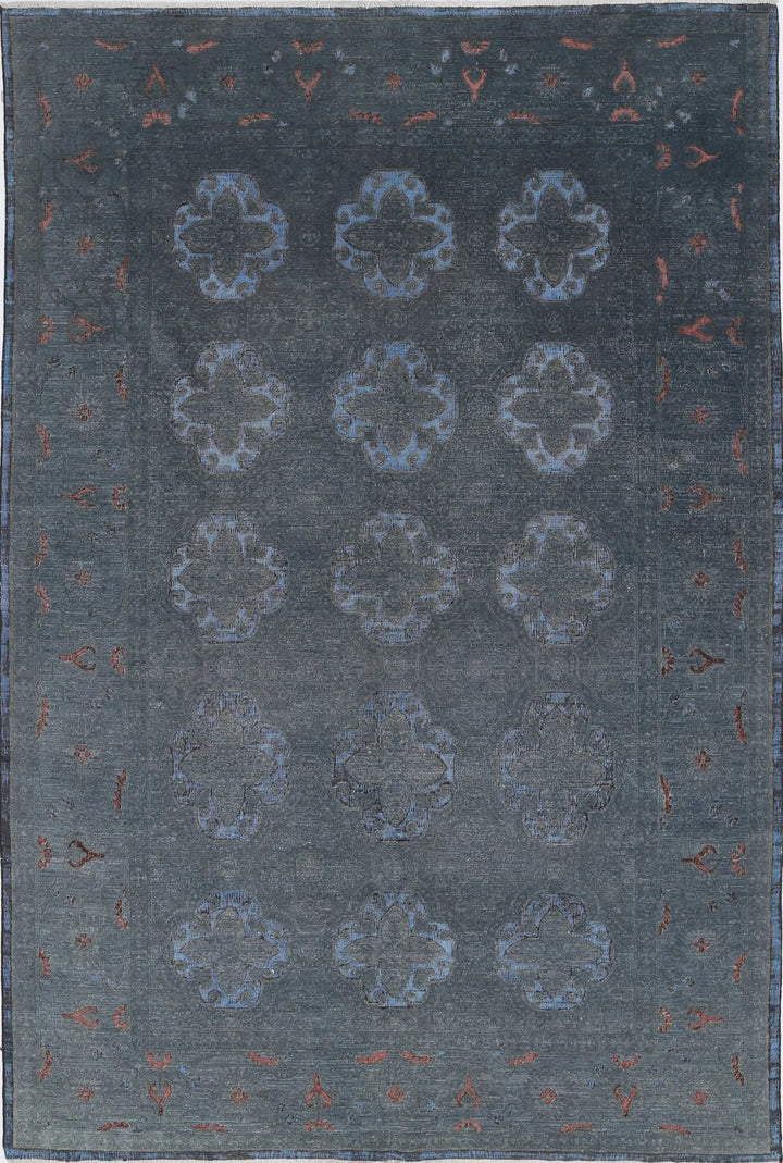 Afghan Oriental Rug 6' 1" x 8' 11" Hand-Knotted | No. AT64107