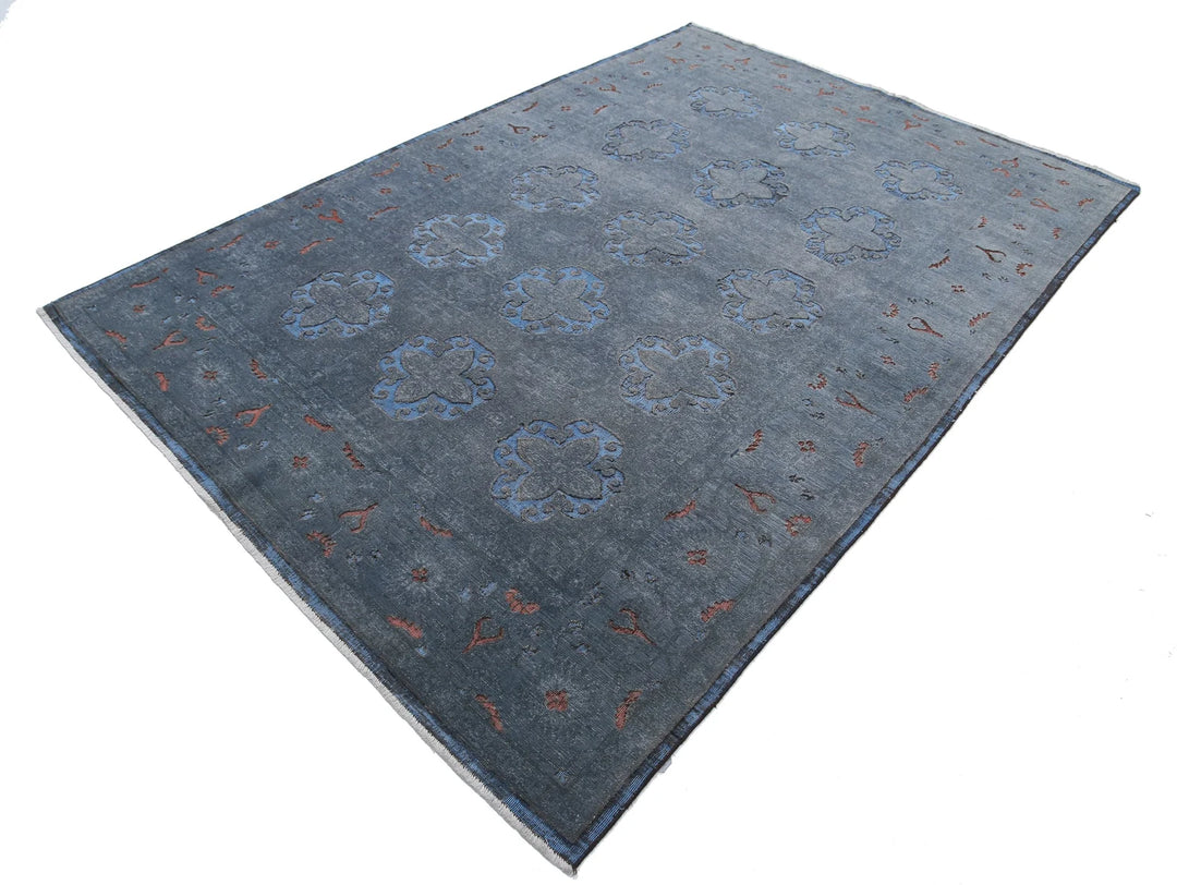 Afghan Oriental Rug 6' 1" x 8' 11" Hand-Knotted | No. AT64107