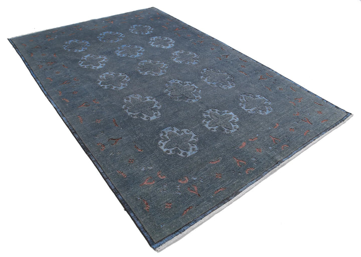 Afghan Oriental Rug 6' 1" x 8' 11" Hand-Knotted | No. AT64107