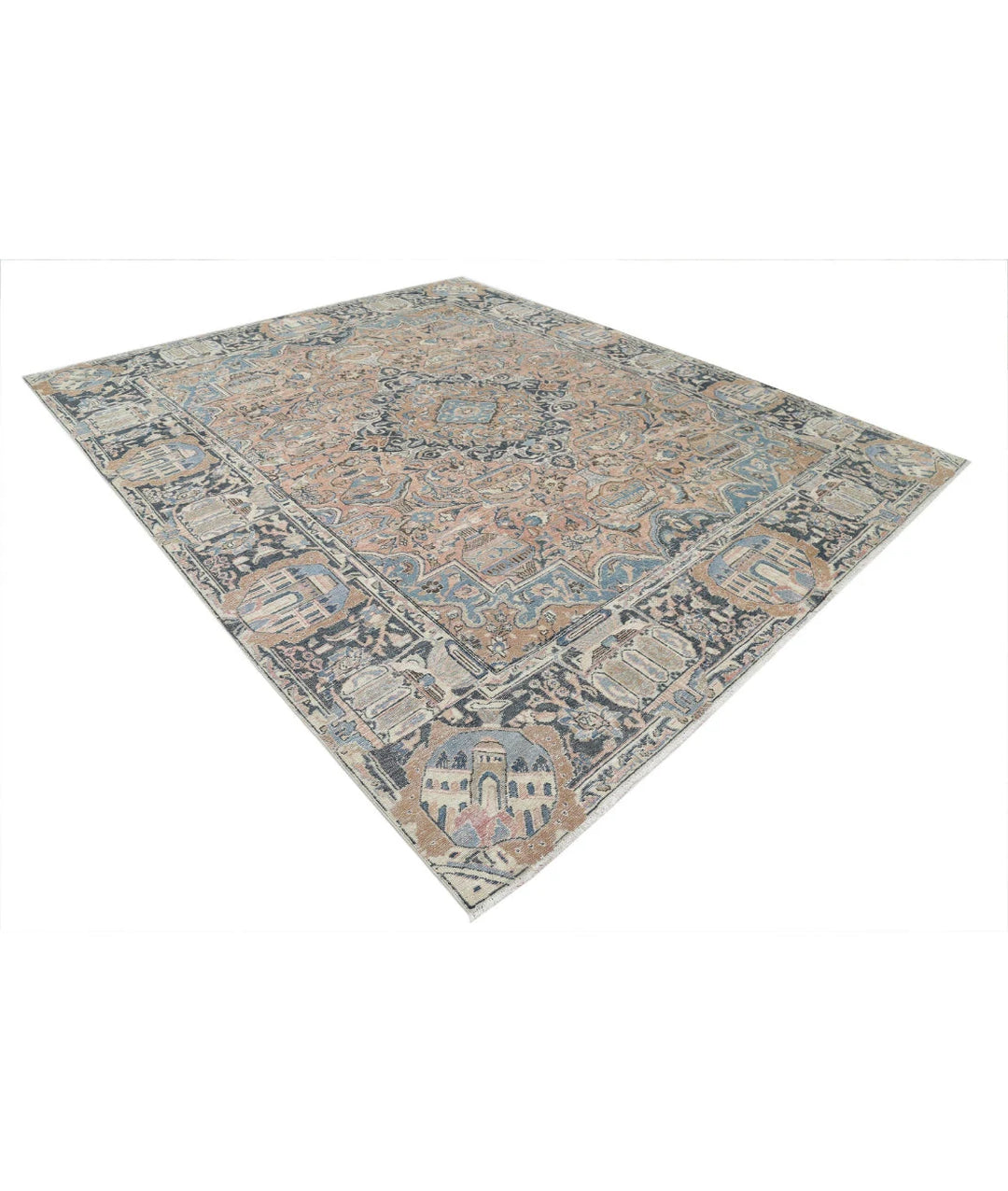 Persian Kashmar Rug 9' 8" x 11' 11" Hand-Knotted | No. AT64131