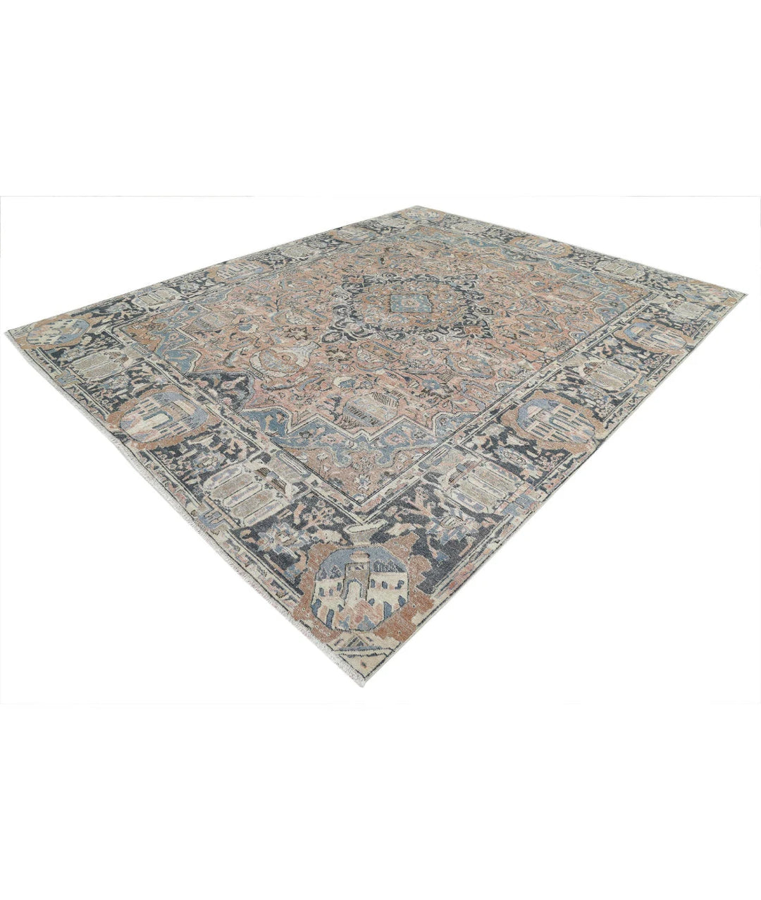 Persian Kashmar Rug 9' 8" x 11' 11" Hand-Knotted | No. AT64131