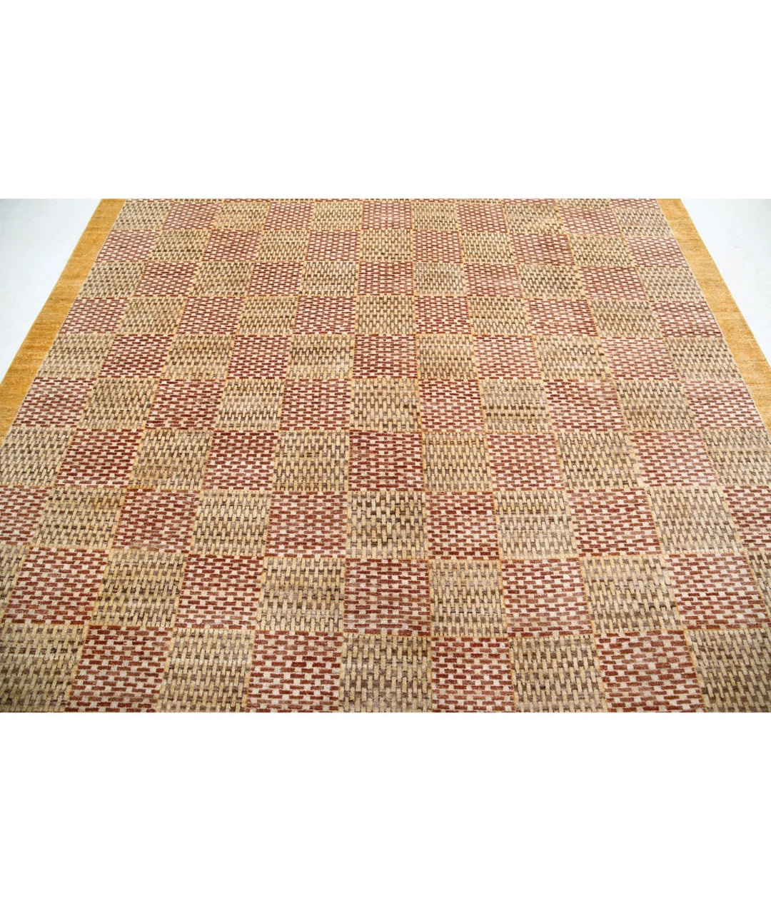 Afghan Modcar Rug 8' 1" x 9' 9" Hand-Knotted | No. AT64170