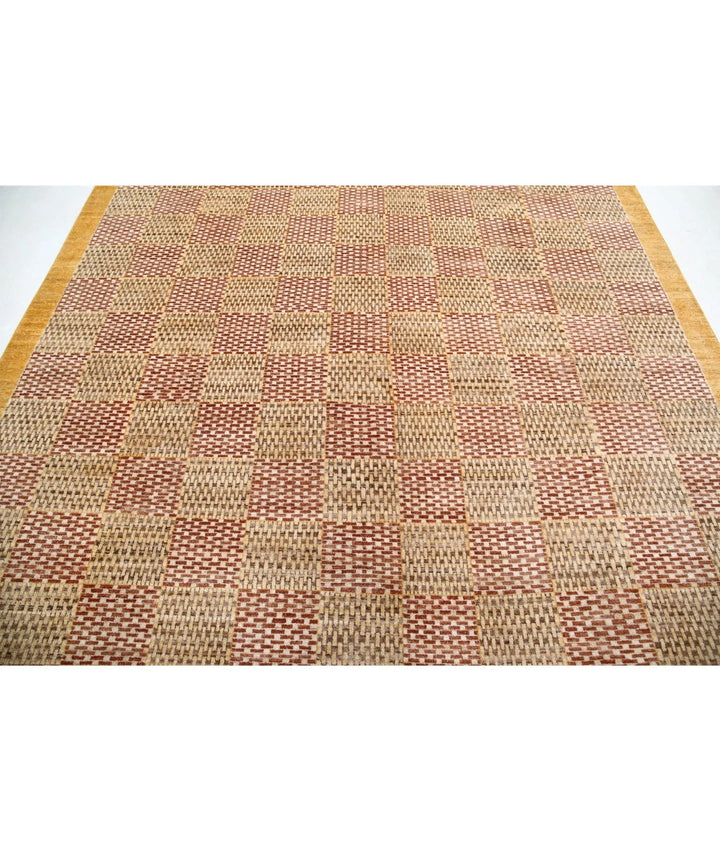 Afghan Modcar Rug 8' 1" x 9' 9" Hand-Knotted | No. AT64170