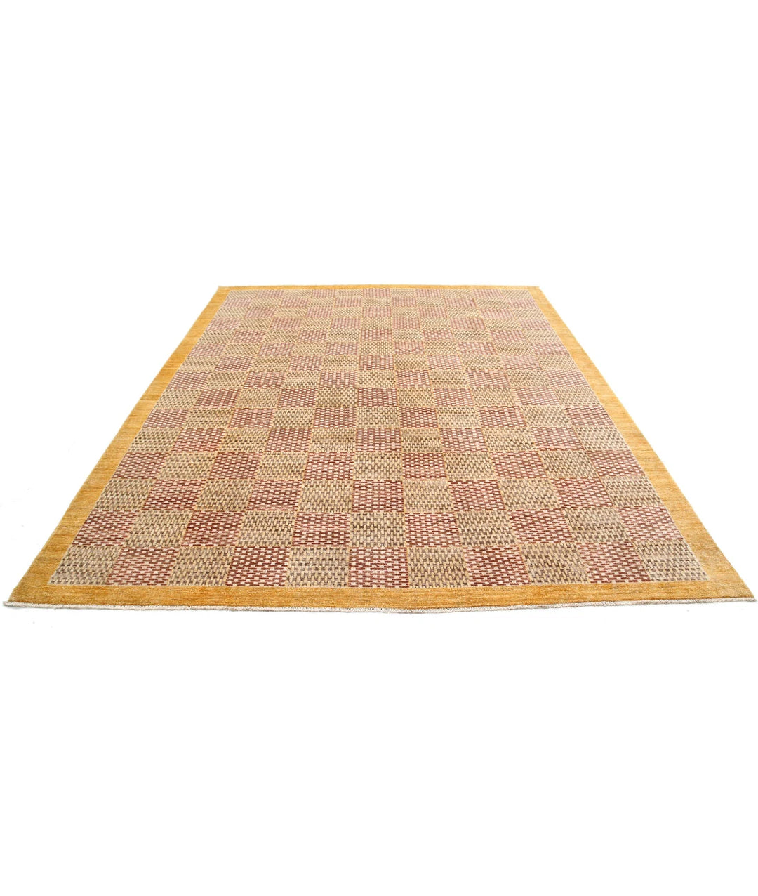Afghan Modcar Rug 8' 1" x 9' 9" Hand-Knotted | No. AT64170