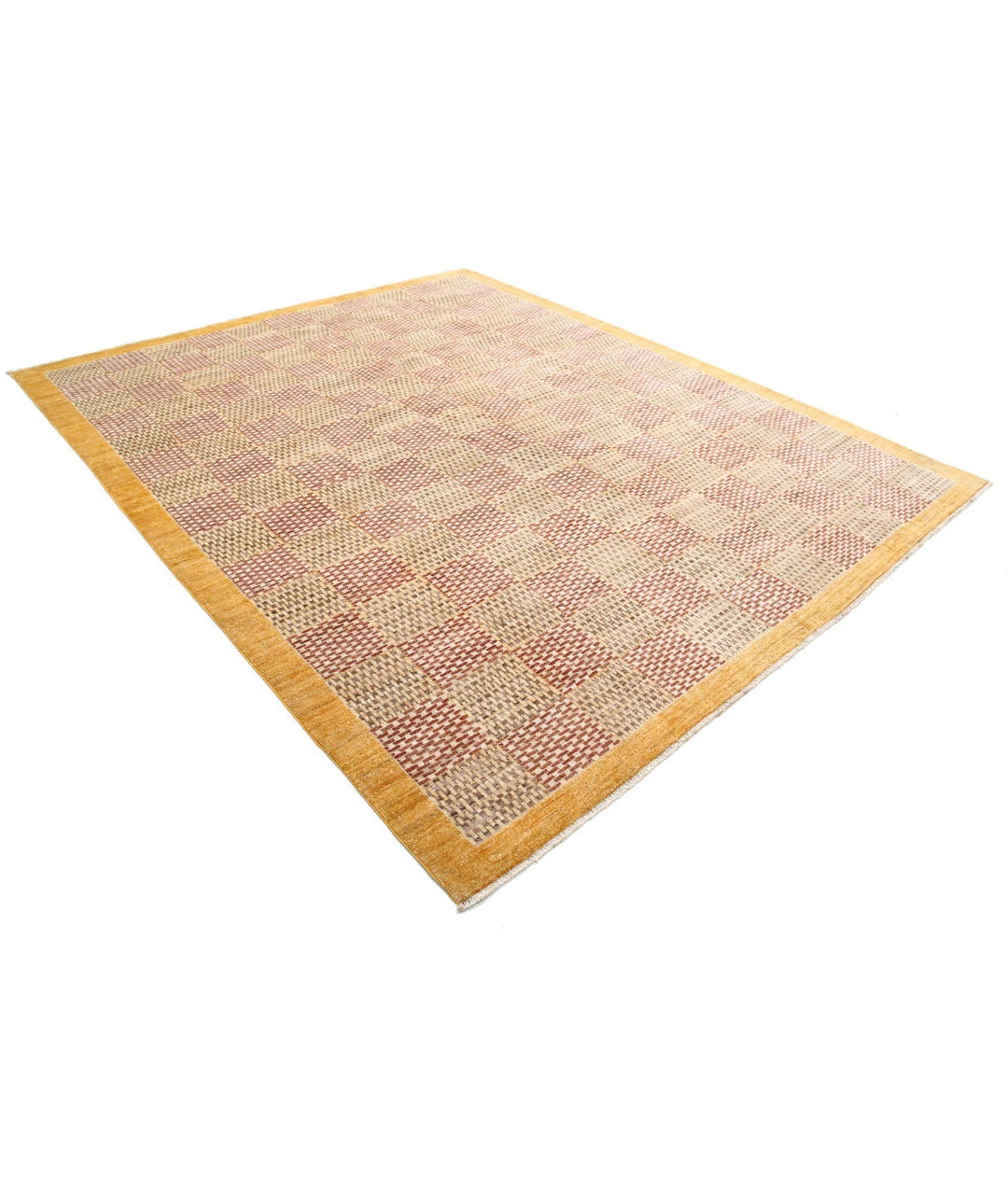 Afghan Modcar Rug 8' 1" x 9' 9" Hand-Knotted | No. AT64170
