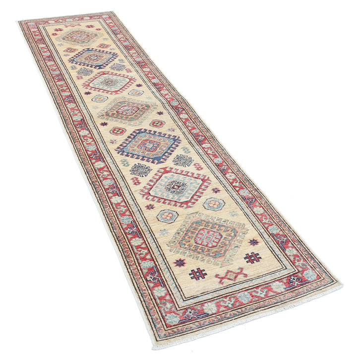 Afghan Royal Kazak Rug 2' 2" x 7' 10" Hand-Knotted | No. AT64201