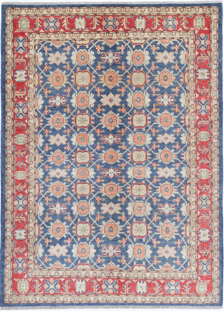 Afghan Ziegler Rug 5' 1" x 7' 3" Hand-Knotted | No. AT64202
