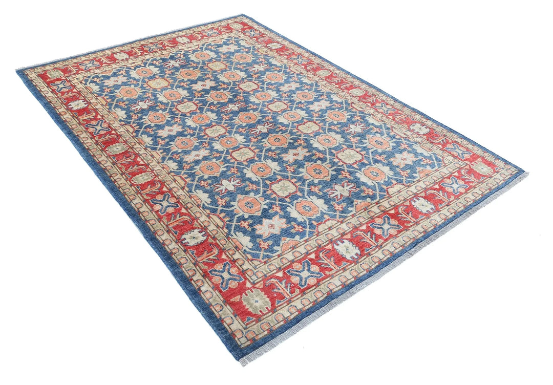 Afghan Ziegler Rug 5' 1" x 7' 3" Hand-Knotted | No. AT64202