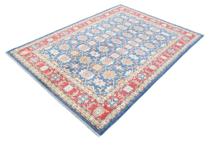 Afghan Ziegler Rug 5' 1" x 7' 3" Hand-Knotted | No. AT64202