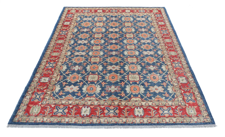Afghan Ziegler Rug 5' 1" x 7' 3" Hand-Knotted | No. AT64202