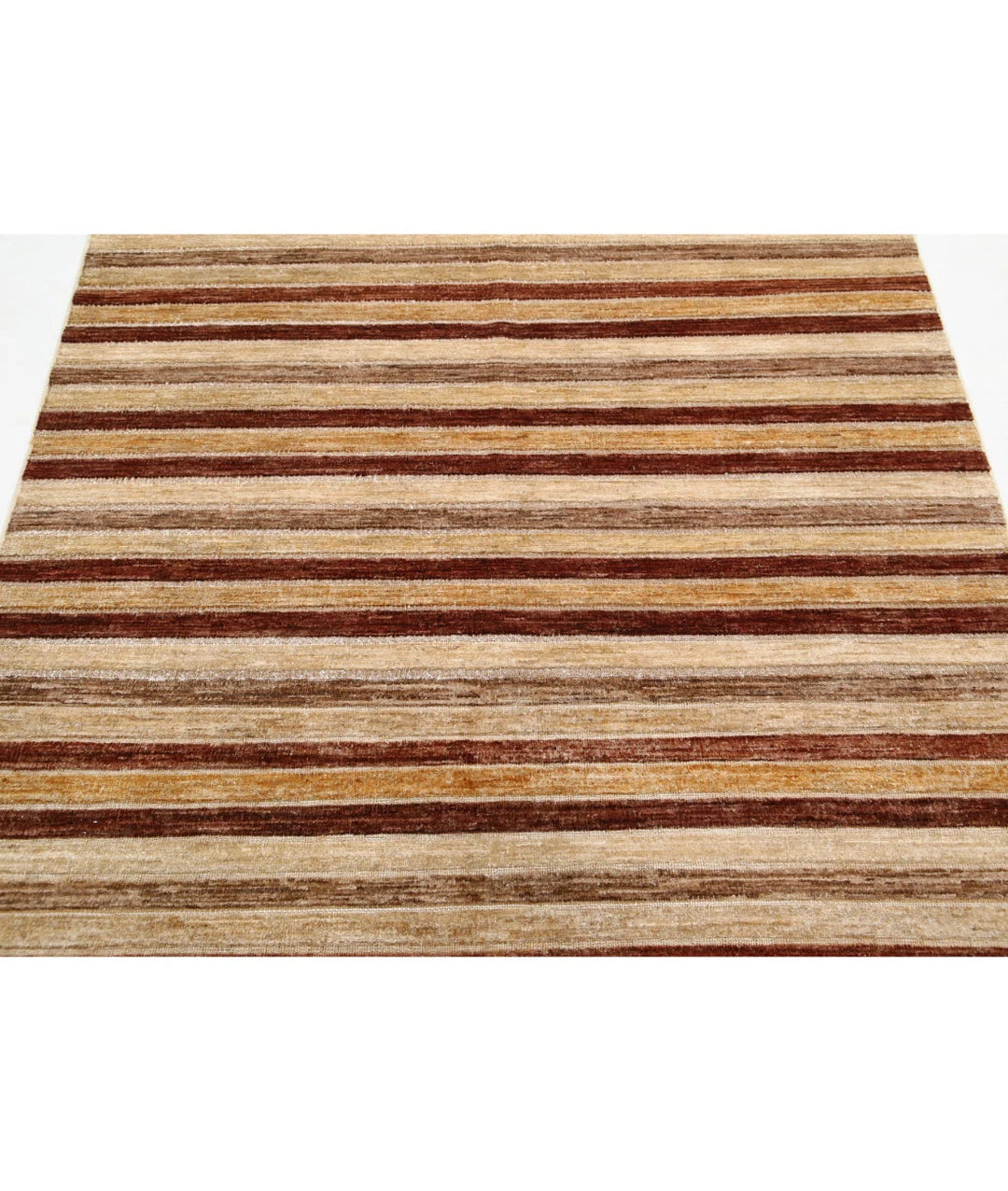 Afghan Modcar Rug 4' 11" x 6' 1" Hand-Knotted | No. AT64225