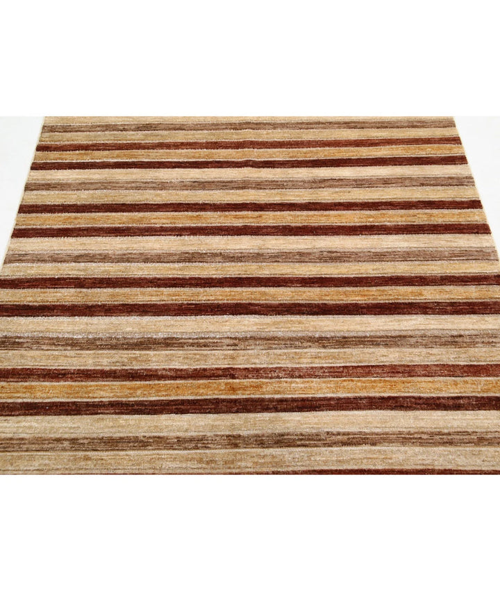 Afghan Modcar Rug 4' 11" x 6' 1" Hand-Knotted | No. AT64225