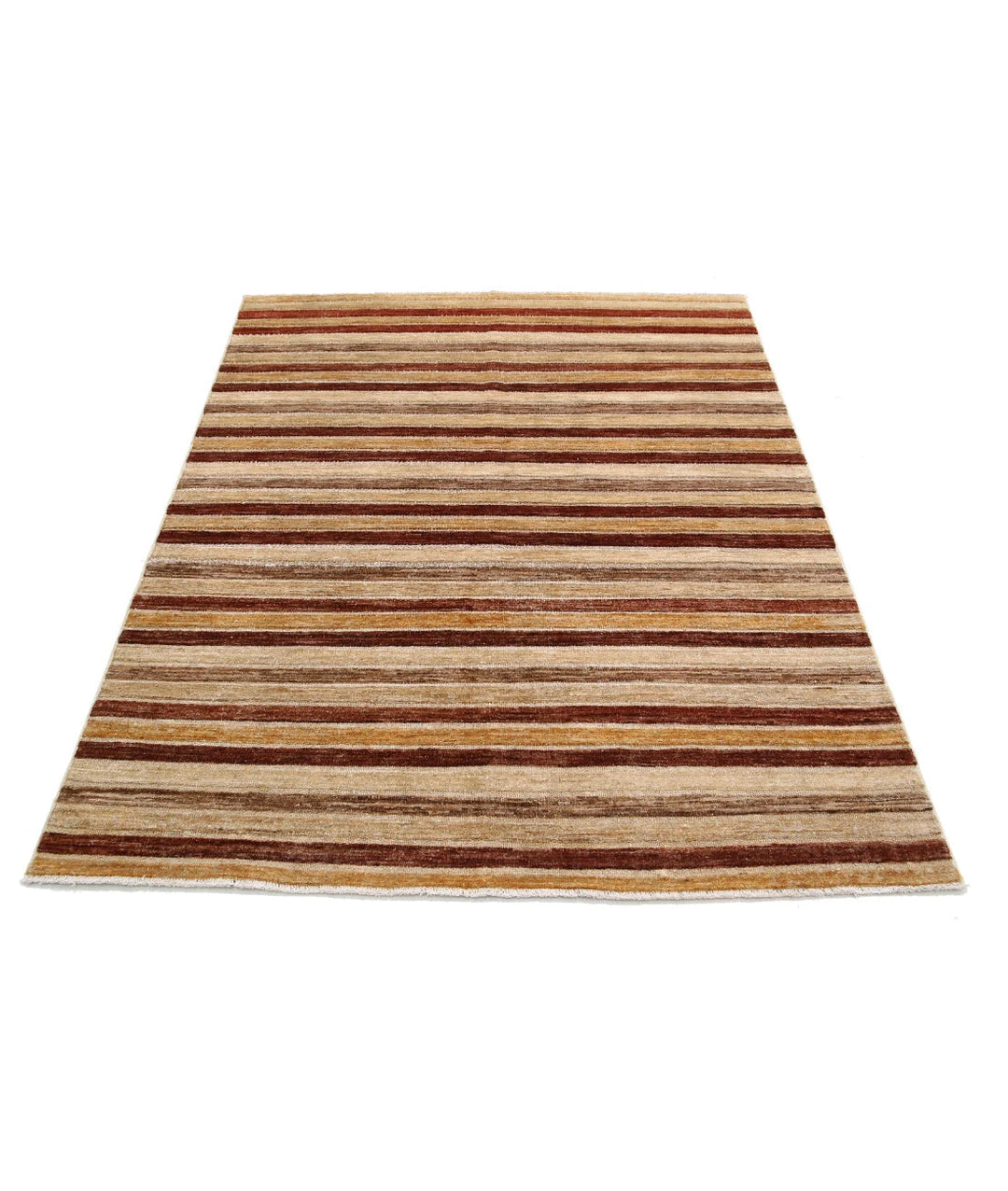 Afghan Modcar Rug 4' 11" x 6' 1" Hand-Knotted | No. AT64225
